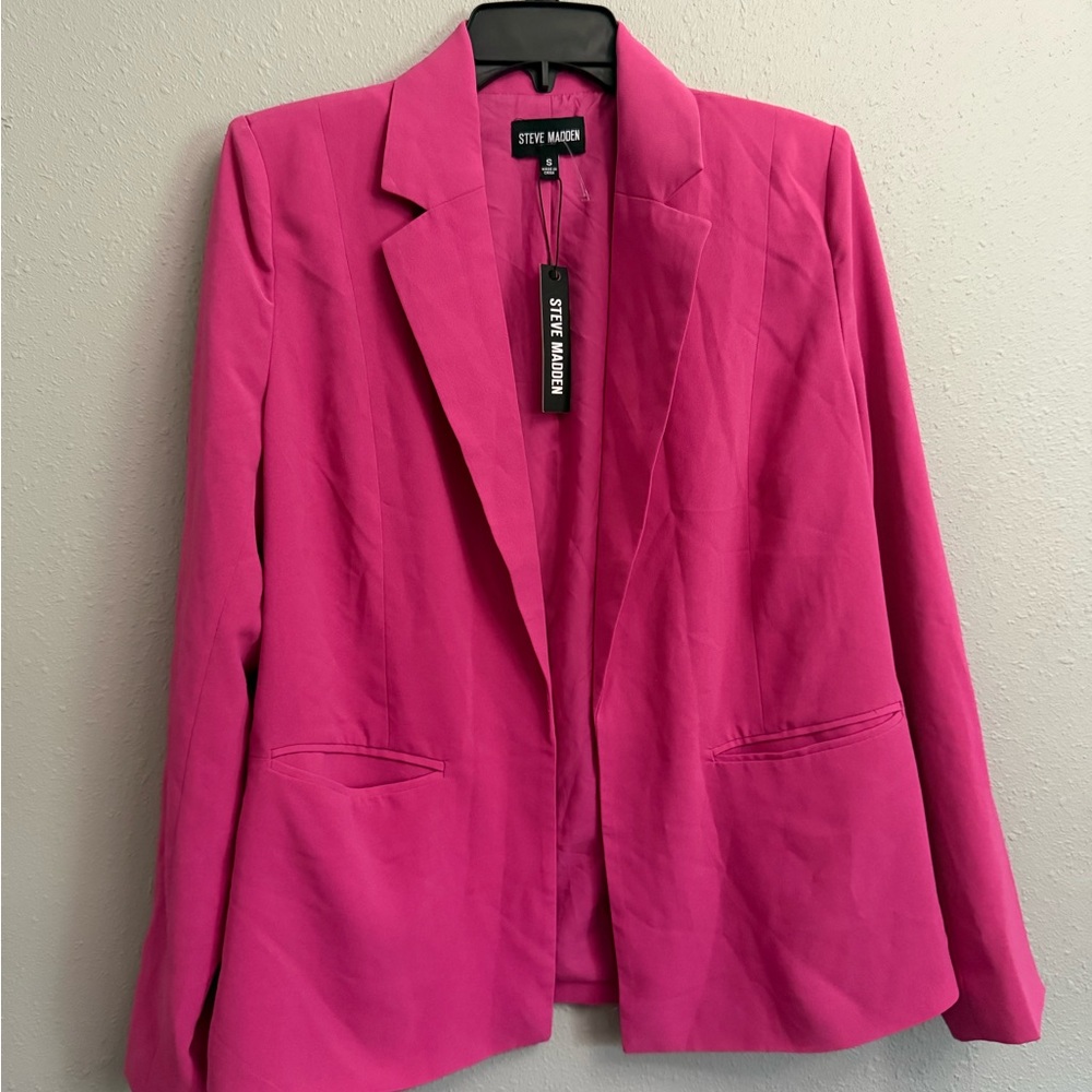 Steve Madden Pink Blazer Modern Relaxed Fit
